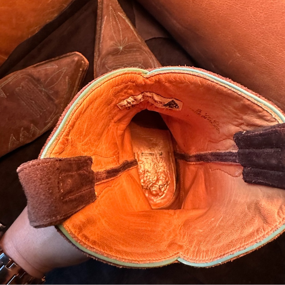 Old Gringo cowboy boots brown suede embroidered coastal cowgirl leather western - Picture 11 of 17